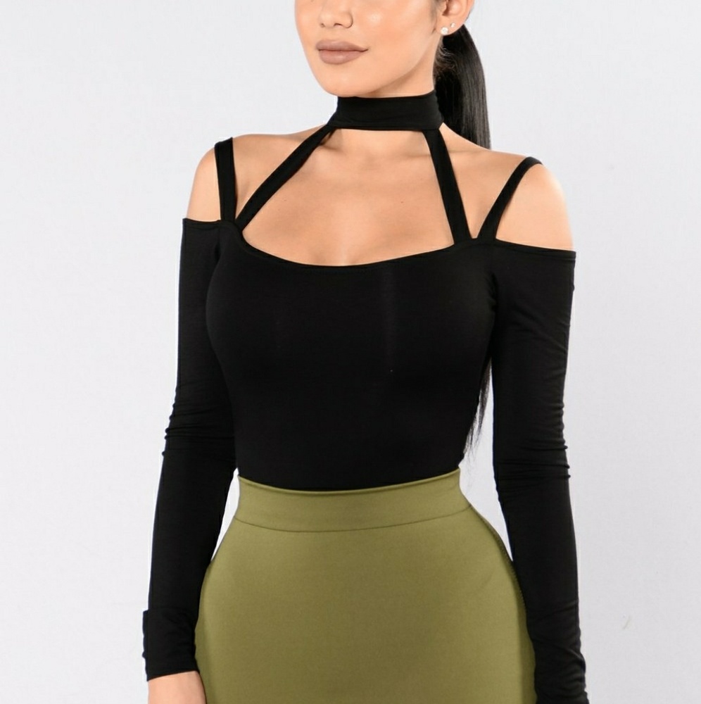 Fashion Nova Black Bodysuit 1x